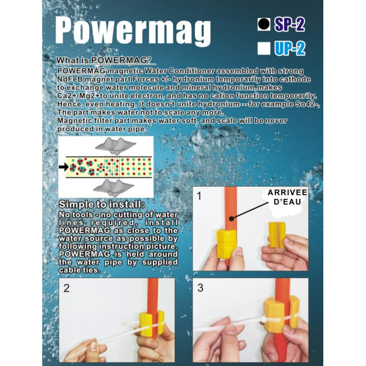 Anti calcaire ultra power magnetique 15/25mm aimant entartrage detarteur detartrage tartre tuyau 1/2 ECLATS DESTOCKAGE