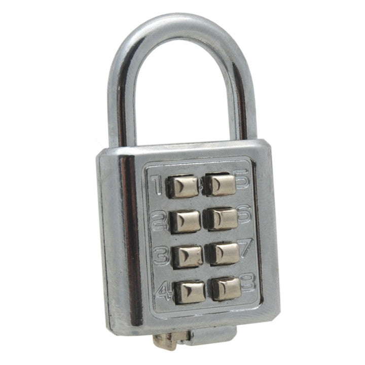 Cadenas antivols 25mm combinaison 4 chiffres code numero fermeture ouverture securisee fd 6038a ECLATS DESTOCKAGE