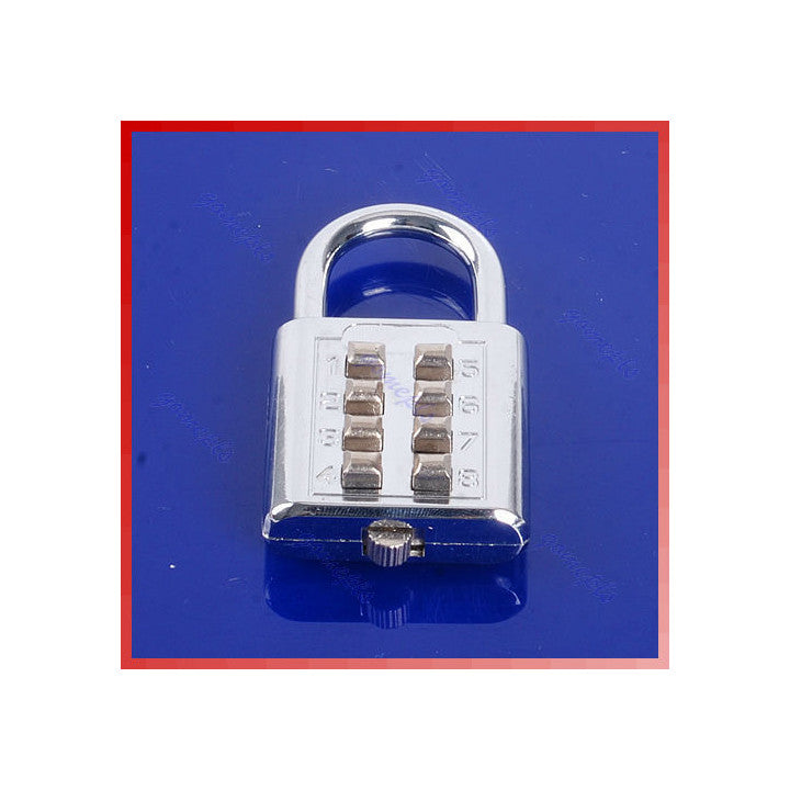 Cadenas antivols 25mm combinaison 4 chiffres code numero fermeture ouverture securisee fd 6038a ECLATS DESTOCKAGE
