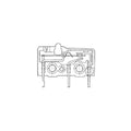 Micro interrupteur contact autoprotection 3a 5a 220v 250v long levier micro switch ms5 l autoprotege - ECLATS DESTOCKAGE