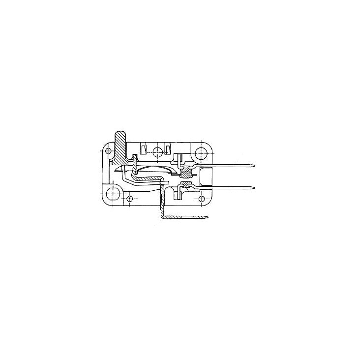 Contact autoprotection 6a sous 220v long levier ms12-l micro switch interrupteur - ECLATS DESTOCKAGE
