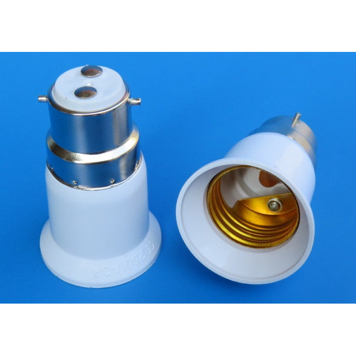 Adaptateur convertisseur b22 a e27 douille lampe ampoule led adaptation culot 12v 24v 48v 220v ECLATS DESTOCKAGE