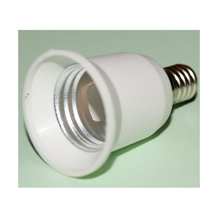 Adaptateur convertisseur e14 a e27 douille lampe ampoule led adaptation culot 12v 24v 48v 220v ECLATS DESTOCKAGE