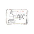 Adaptateur convertisseur e14 a e27 douille lampe ampoule led adaptation culot 12v 24v 48v 220v ECLATS DESTOCKAGE