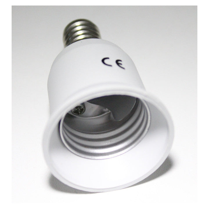 Adaptateur convertisseur e14 a e27 douille lampe ampoule led adaptation culot 12v 24v 48v 220v ECLATS DESTOCKAGE