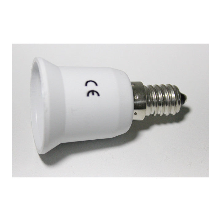 Adaptateur convertisseur e14 a e27 douille lampe ampoule led adaptation culot 12v 24v 48v 220v ECLATS DESTOCKAGE