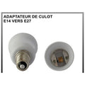 Adaptateur convertisseur e14 a e27 douille lampe ampoule led adaptation culot 12v 24v 48v 220v ECLATS DESTOCKAGE