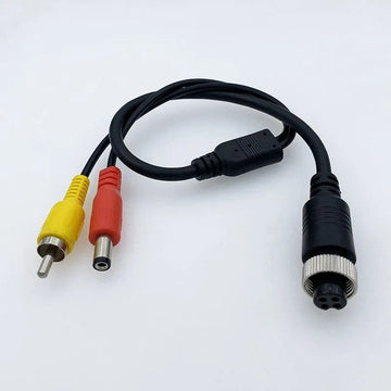 adaptateur AV M12 4 Pin aviation prise femelle à 1 RCA cc cable male pour camera videosurveillance ECLATS DESTOCKAGE