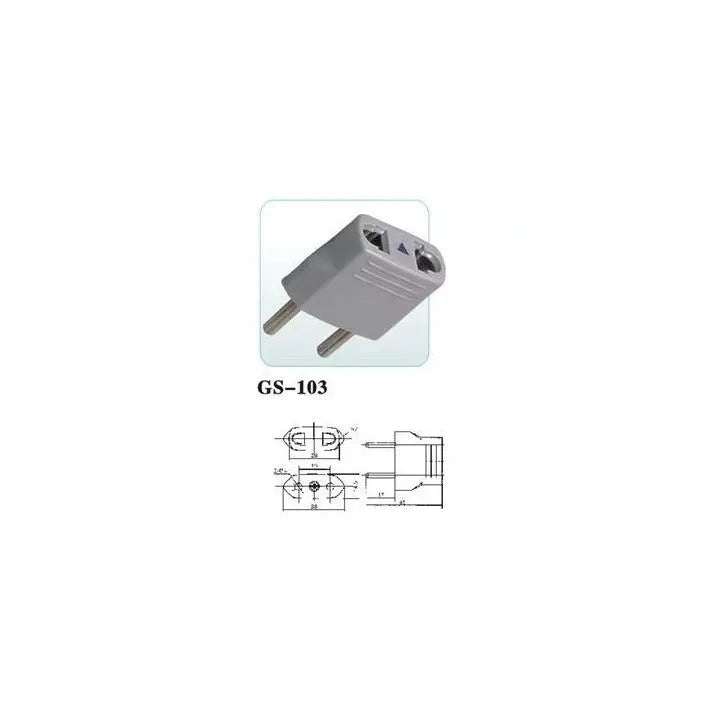 Adaptateur blanc prise electrique secteur voyage us vers fiche euro chine japon canada destockage - ECLATS DESTOCKAGE
