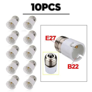 10 Adaptateur e27 a b22 convertisseur douille lampe ampoule led adaptation culot 12v 24v 48v 220v ECLATS DESTOCKAGE
