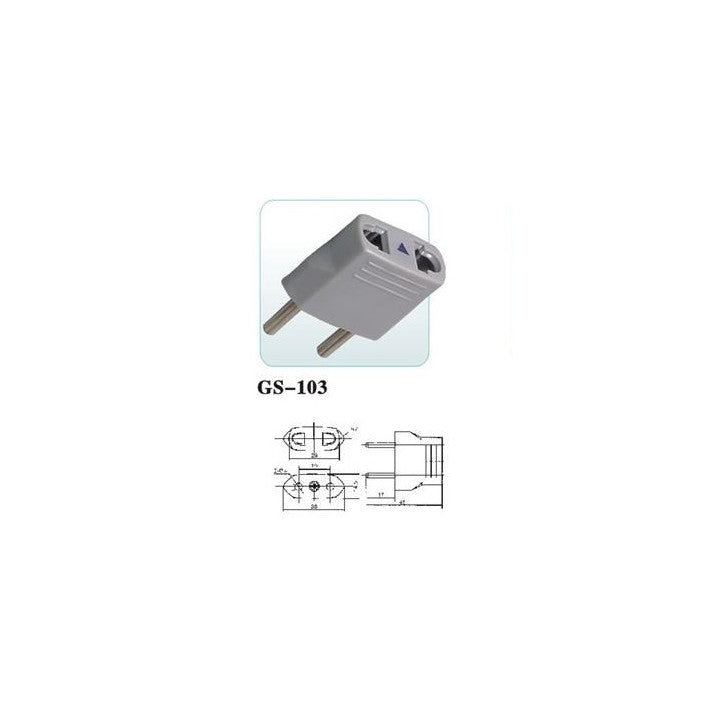 Adaptateur gris voyage prise electrique secteur us vers fiche euro chine japon canada con - ECLATS DESTOCKAGE