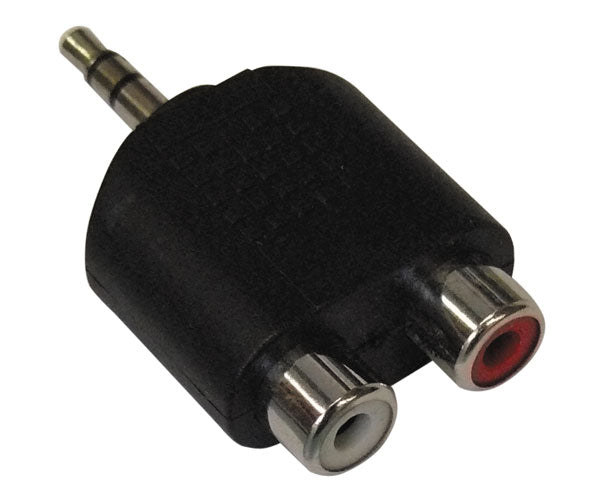 Adaptateur jack 3.5 stereo vers 2 x rca femelle - ECLATS DESTOCKAGE