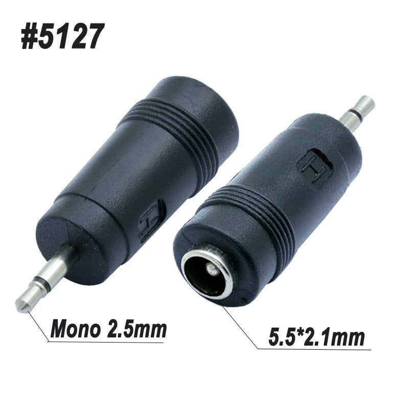Adaptateur Mono 2.5mm vers DC 5521 2 Pôles Fiche Mâle vers DC 5.5*2.1MM Femelle Jack DC ECLATS DESTOCKAGE