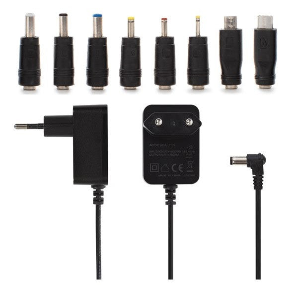 Adaptateur secteur 220v 15v alimentation 2a 30w 2.1x5.5mm + 8 raccords 1a 1.2a 1.3a 1.5a 1.6a 1.7a ECLATS DESTOCKAGE