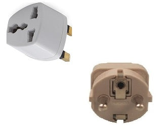 Adaptateur secteur prise europeenne vers fiche anglaise + adaptateur europe vers etranger - ECLATS DESTOCKAGE