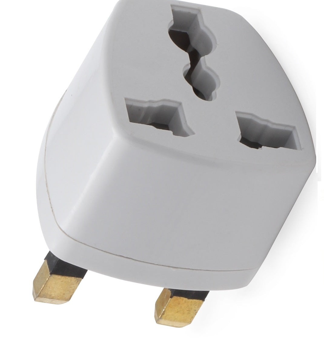 Adaptateur voyage secteur europeenne gb uk electrique prise vers fiche anglaise grande bretagne - ECLATS DESTOCKAGE