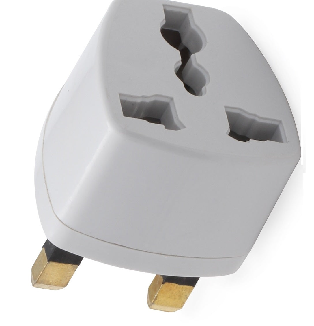 Adaptateur voyage secteur prise europeenne vers fiche anglaise gb uk electrique grande bretagne - ECLATS DESTOCKAGE