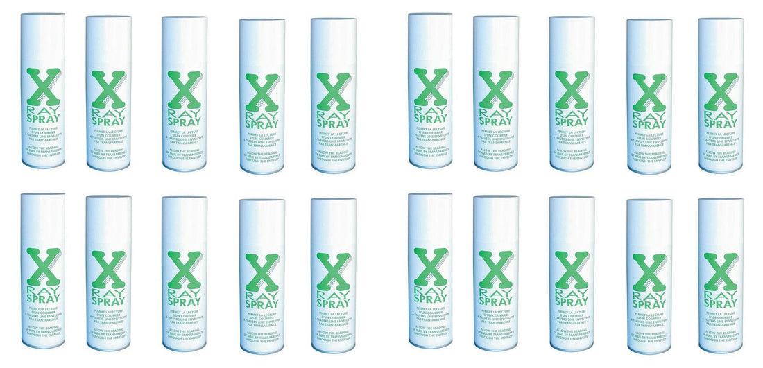 20 Aerosol rayon x-ray spray lire contenu lettre sous enveloppe sans ouvrir espion securite indiscret ECLATS DESTOCKAGE