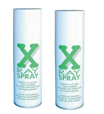 2 Aerosol rayon x-ray spray lire contenu lettre sous enveloppe sans ouvrir espion securite indiscret ECLATS DESTOCKAGE