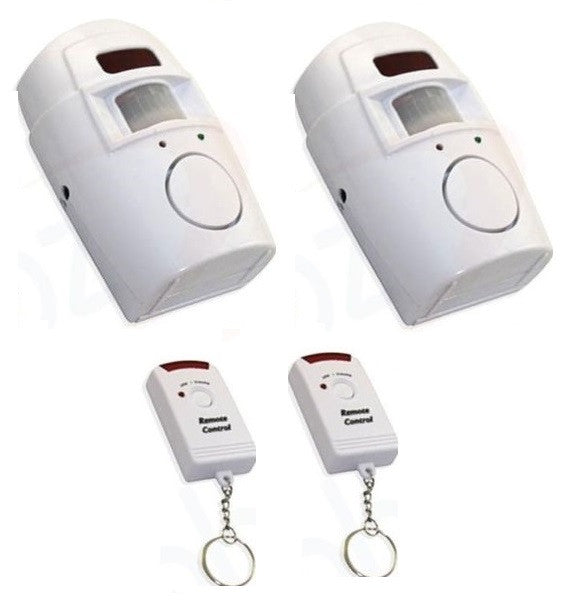2 Alarme detecteur ir de mouvement autonome 2 télécommande et sirene st205 volumétrique infrarouge ECLATS DESTOCKAGE