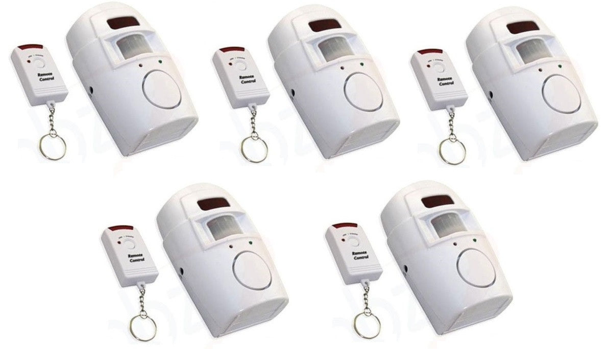 5 Alarme detecteur ir de mouvement autonome 5 télécommande et sirene st205 volumétrique infrarouge ECLATS DESTOCKAGE