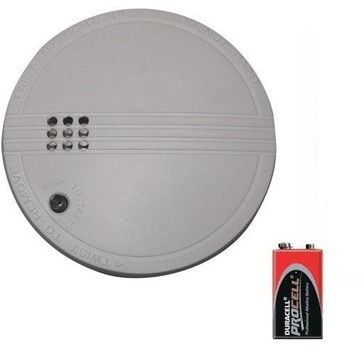 Alarme incendie autonome + pile 9v détecteur de fumée feu norme en 14604 detection buzzer - ECLATS DESTOCKAGE