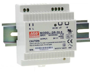 Alimentation 110v 220v 5v dc 3a 15w 19w 30w rail din dr-30-5 alim stabilisé 230v 240v 220vca 85-264v ECLATS DESTOCKAGE