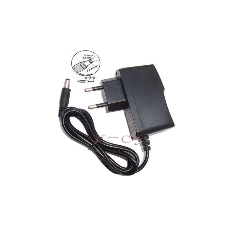 Alimentation 110v 220v vers 12v 1a compatible 0.5a 0.7a 0.8a 0.9 adaptateur secteur acdc  5.5x 2.1mm - ECLATS DESTOCKAGE
