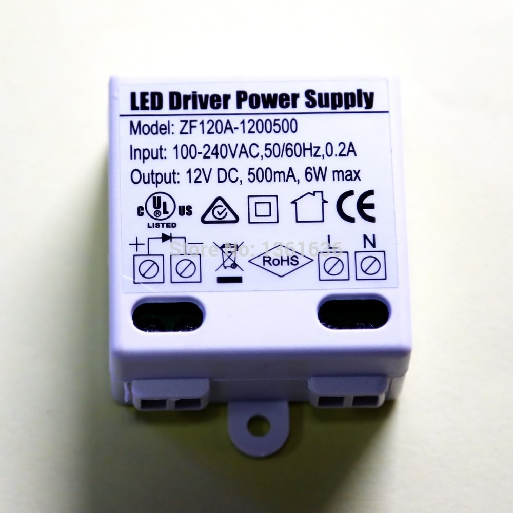 Alimentation 220v 12v cc 0.5a 6w transformateur eclairage driver led 230v 240v 500ma zf120a - ECLATS DESTOCKAGE