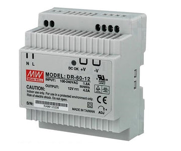 Alimentation 60 w 12 v 4.5 a rail din alim 110v 220v 54w 88-264 vca 124-370 vcc ECLATS DESTOCKAGE