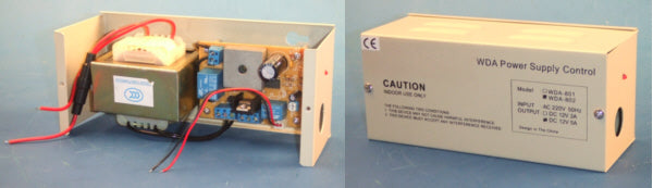 Alimentation electronique 220vca/12vcc 5a pour gache electrique,controle d acces (boitier metal) ECLATS DESTOCKAGE