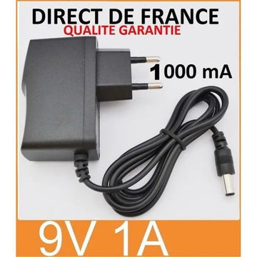 Alimentation secteur ac dc 110v 220v vers 9v 1a compatible 0.3a 0.5a 0.7a 0.8a 0.9a 5.5x 2.1mm alim - ECLATS DESTOCKAGE