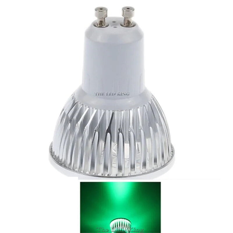 Ampoule gu10 9w vert 110v 220v projecteur lampe led cob Super Brillante Spot Lumineux ECLATS DESTOCKAGE