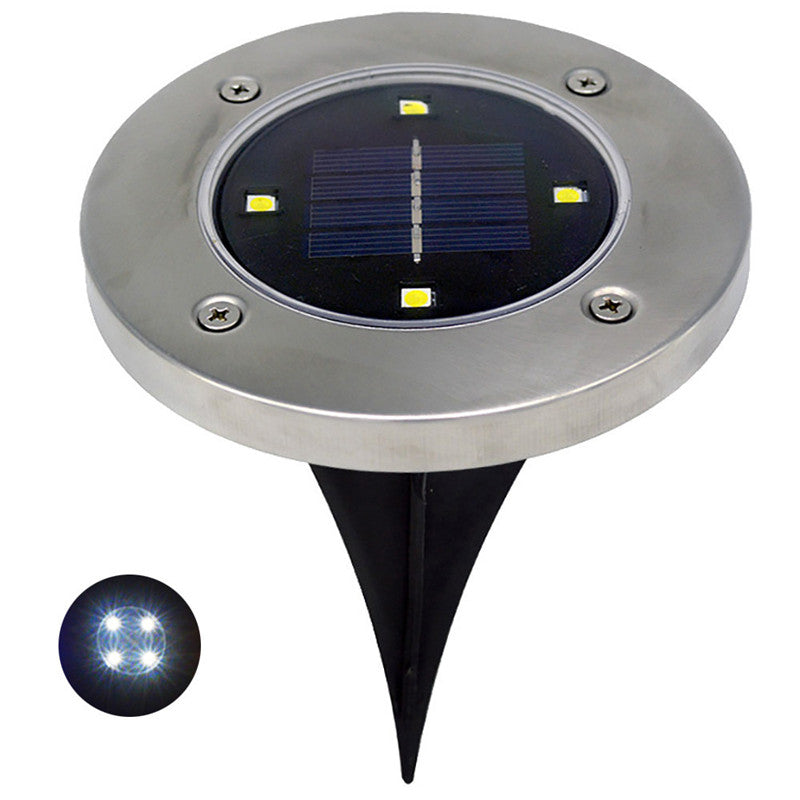 Ampoule solaire enterrée 4 led Projecteur de jardin etanche jardin patio parc terrasse balcon - ECLATS DESTOCKAGE