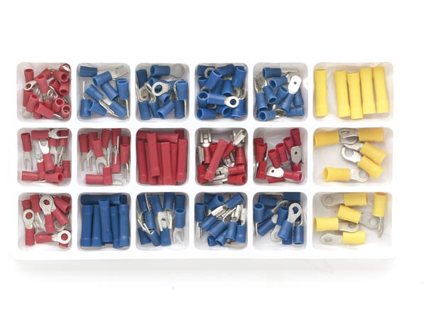 Assortiment de 175 cosses faston connecteur cosse a sertir 3696-175 perel electricite automobile voiture - ECLATS DESTOCKAGE
