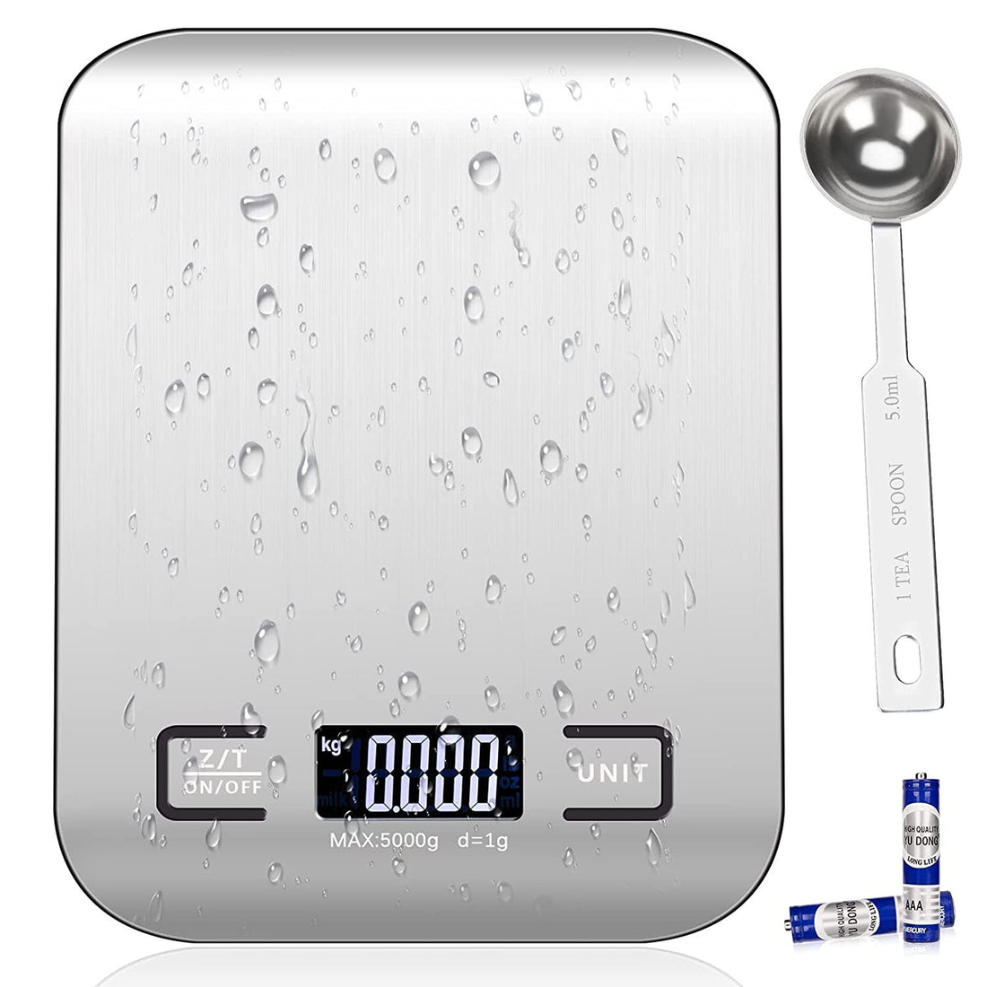 Balance de Précision 5kg SF-2012 Acier Inoxydable Écran LCD Rétroéclairé Cuisine Alimentaire Patisserie ECLATS DESTOCKAGE