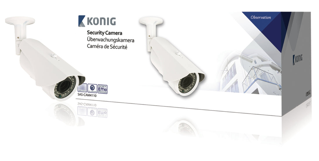 Balle camera videosurveillance 700 tvl blanc sony had ccd effio konig sas-cam4110 ECLATS DESTOCKAGE