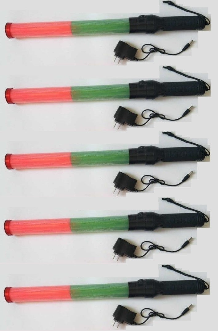 5 Baton lumineux rechargeable led vert rouge Eclairage circulation route aeroport train signalisation ECLATS DESTOCKAGE