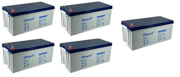 5 X Batteries 12v 180ah 190ah 200ah ucg200-12 rechargeable solaire eolienne accu plomb gel accumulateur ECLATS DESTOCKAGE