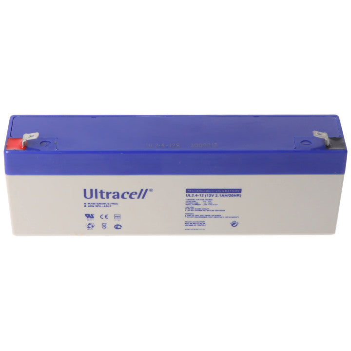 Batterie 12v 2.4ah faston 4.8mm 2.1ah 2.2ah 2.3ah 2ah 1.9ah 2,4ah accu rechargeable ul2.4  plomb gel - ECLATS DESTOCKAGE