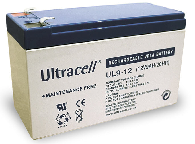 Batterie 12v 9ah accu rechargeable ul9-12 faston 6.35mm 8ah 6-dzm-6 velo scooter accu plomb gel - ECLATS DESTOCKAGE
