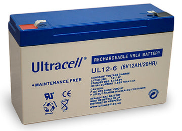 Batterie rechargeable 12ah 6v accu accumulateur ul12 6 solaire gel 14a 12a plomb pile - ECLATS DESTOCKAGE