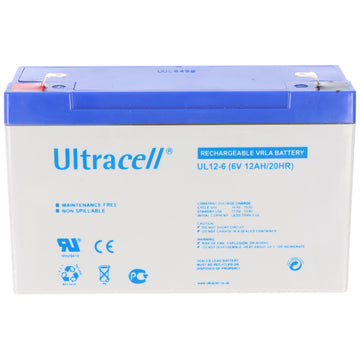 Batterie rechargeable 6v 12ah ul12 6 accumulateur accu plomb gel solaire 12a 14a pile ul12 6 - ECLATS DESTOCKAGE