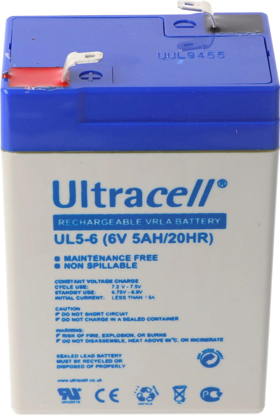 Batterie rechargeable 6v 5ah 5000mah 4.8ah 5ah accu 6vcc ul5 6 accumulateur plomb gel etanche 8591849040934 - ECLATS DESTOCKAGE
