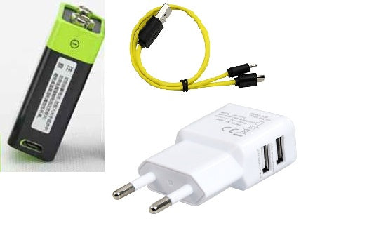 Batterie rechargeable au lithium usb znter S19 9v 6f22 400mAh + cordon+ chargeur 220v 5v - ECLATS DESTOCKAGE
