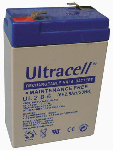 Batterie rechargeable etanche 6v 2.8ah ul2.8-6 2.9ah 3ah accu plomb gel electricite alarme - ECLATS DESTOCKAGE
