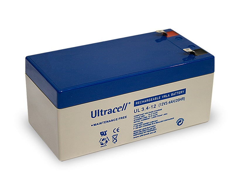Batterie rechargeable ul3.4 12 2.8ah 12v 3.4ah pile accu accumulateur plomb gel 3ah 3.2ah 3.3ah - ECLATS DESTOCKAGE