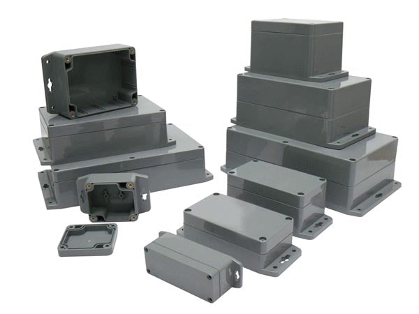 Boîtier coffre coffret boite abs scellé g302mf avec bride de montage 64x58x35mm ECLATS DESTOCKAGE