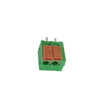 Bornier sans vis 2 poles vert au pas de 5mm screw02sl ECLATS DESTOCKAGE