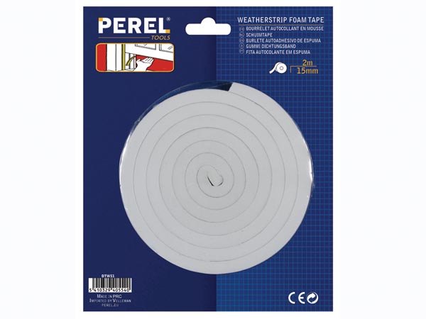 Bourrelet autocollant en mousse 15mm x 2m blanc dtws1 etancheite air humidite poussiere ECLATS DESTOCKAGE